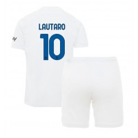 Fotbalové Dres Inter Milan Lautaro Martinez #10 Dětské Venkovní 2023-24 Krátký Rukáv (+ trenýrky)